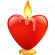 gift candle heart
